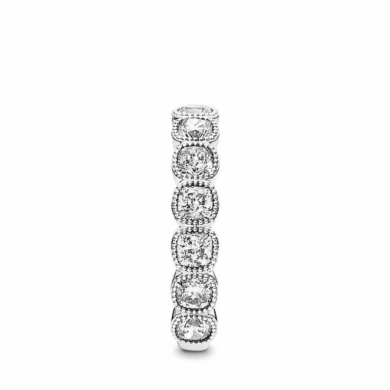 Pandora Alluring Cushion Promise Ring - Sterling Silver/Cubic Zirconia - Canada | DC5499KR